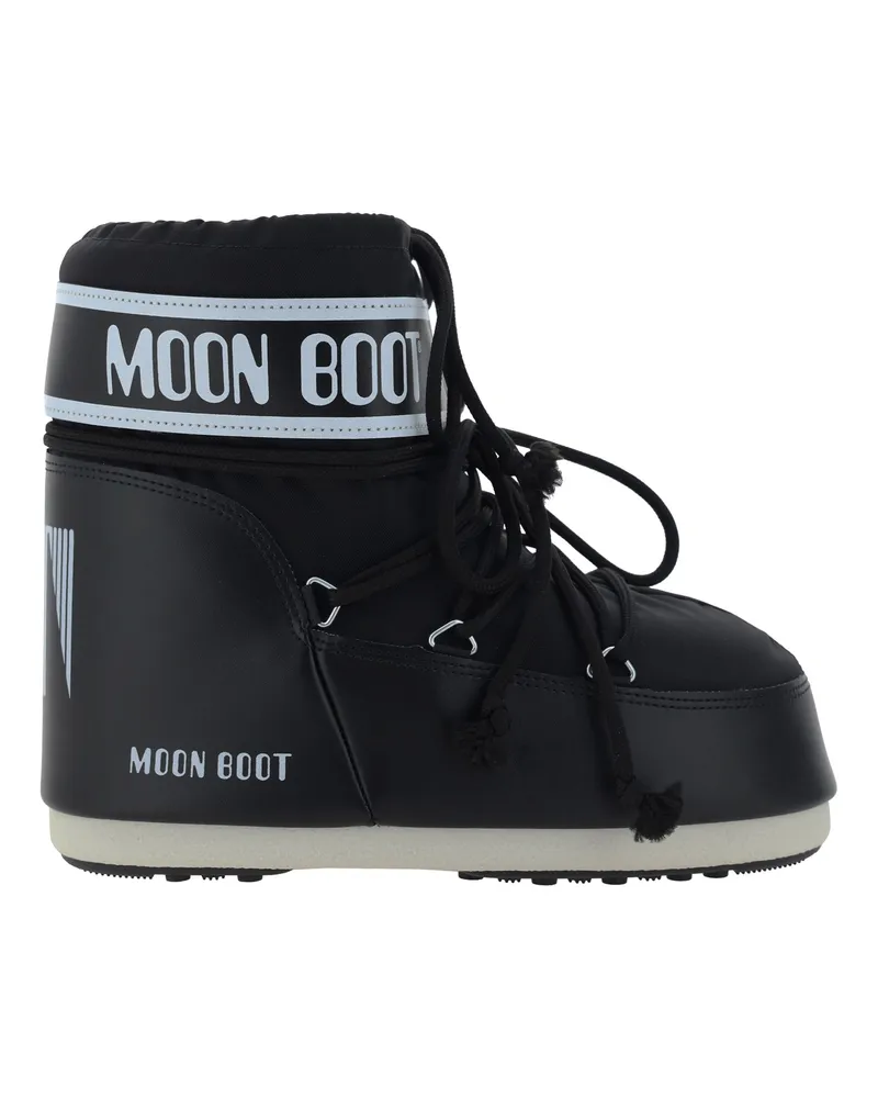Moon Boot Women's Ankle Boots Icon Low Black Upper Nylon Black
