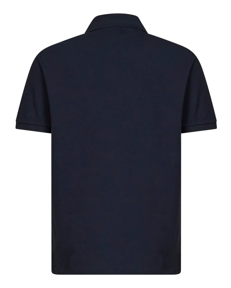 Etro Men's Polo Shirt Pegaso Embroidery Navy Cotton Blue T-shirts And Polos Navy