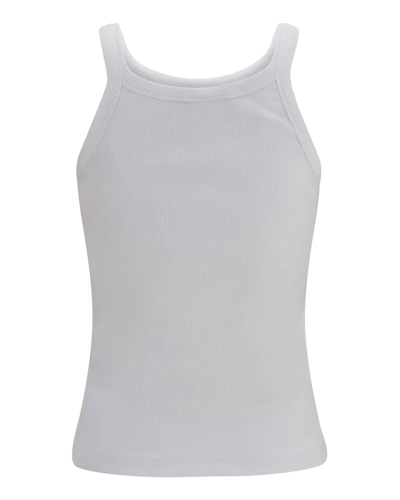 Fendi Women's Ribbed Cotton Tank Top White White