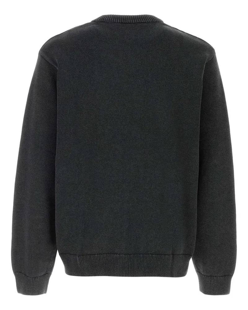 Carhartt WIP Men's Slate Cotton Kori Sweater Blackgarmentdyed Exterior: Felpe Black