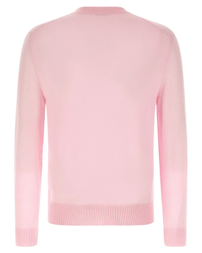Jil Sander Men's Multicolor Virgin Wool Cardigan Clothing Pink