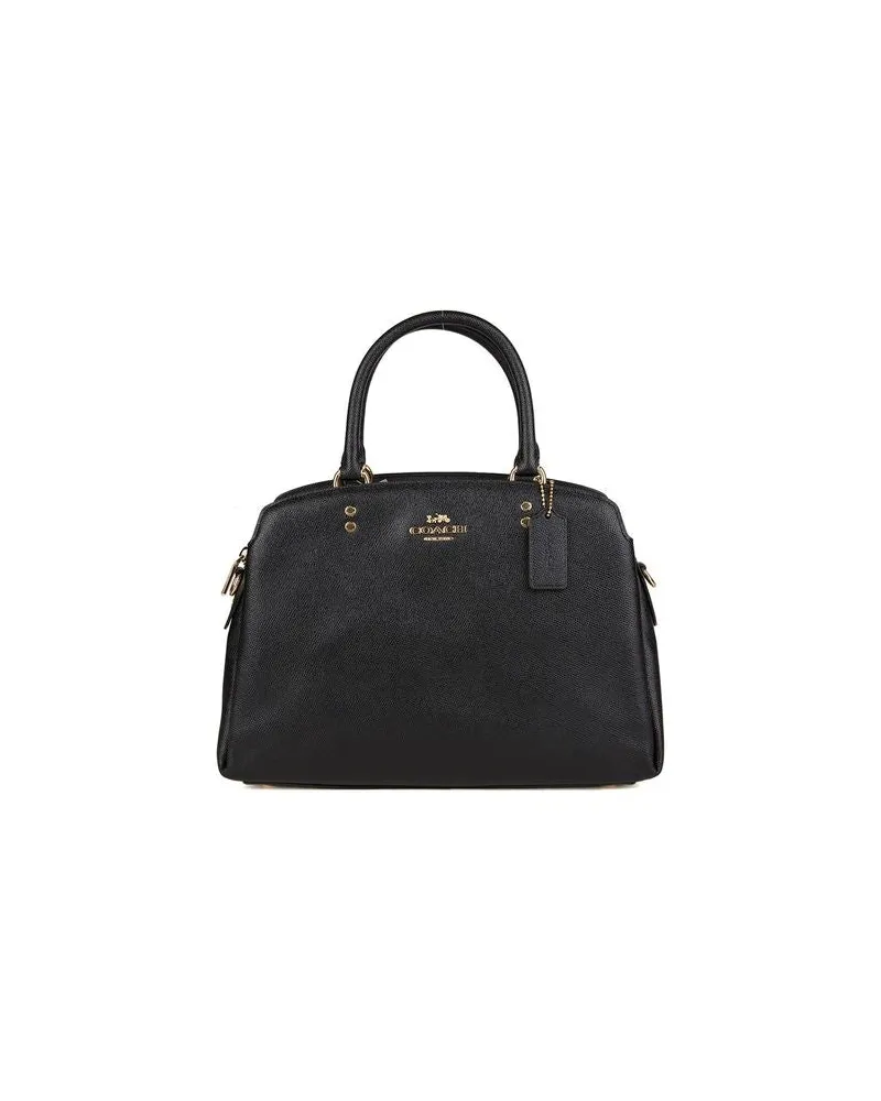 Coach Women's Crossbody Bag Gunmetal-Black Crossgrain Leather Crossbody-bags Black