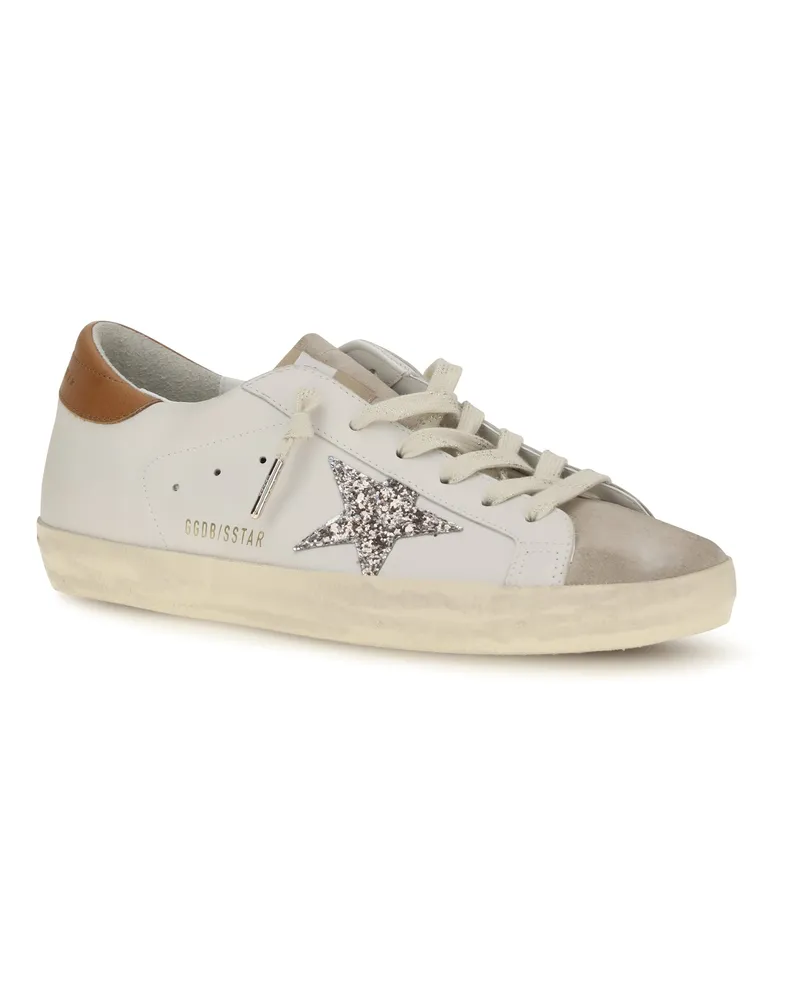 Golden Goose Women's Super Star Sneakers White-Beige-Cinder-Leatehr Brown White/beige/cinder/leatehr White