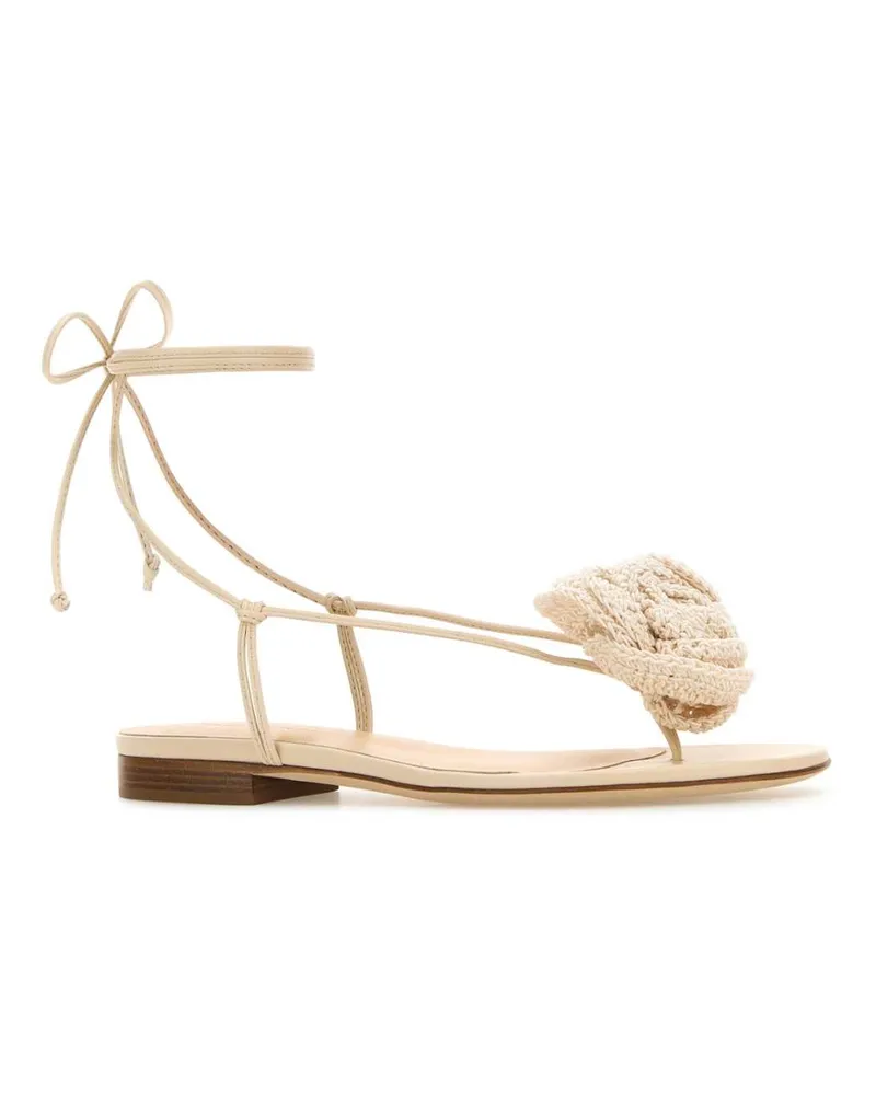 Magda Butrym Women's Wrap Sandal Cream Leather Cream