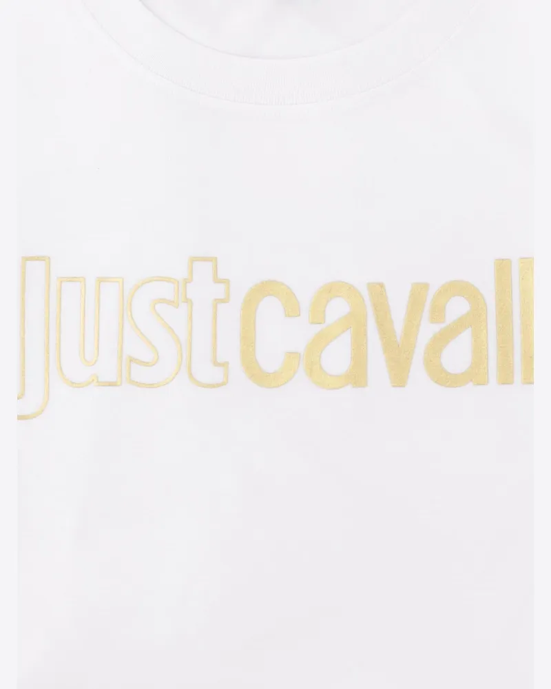 Just Cavalli Men's Cotton T-Shirt White T-Shirts And Polos White
