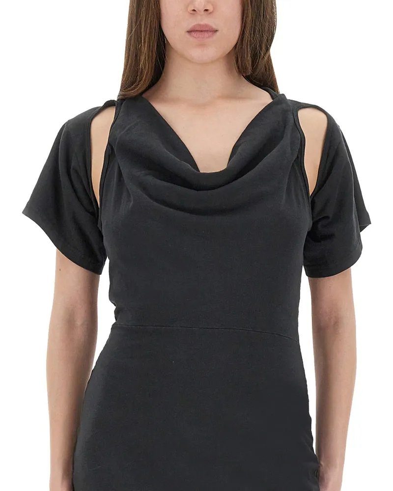 Alexander Wang Deconstructed Organic Cotton Dress — Black Black