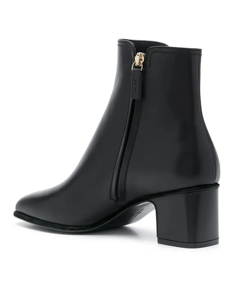 Ferragamo Women's Leather Ankle Boots Black Black