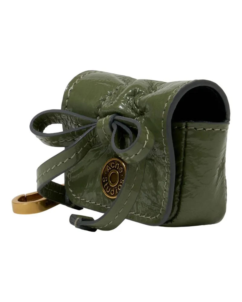 Acne Studios Unisex Crinkled Patent Multipocket Handbag -  Leather Green Calfskin Accessories Charms Green