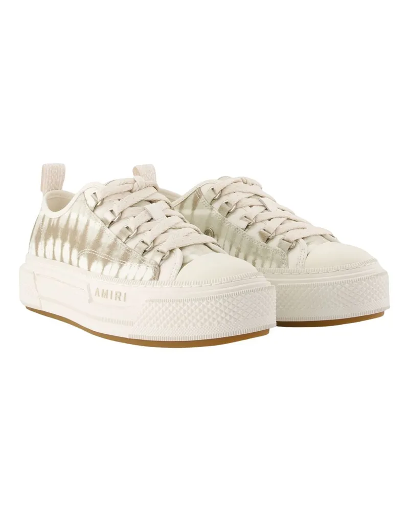 Amiri Women's Tie Dye Court Low Sneakers -  Cotton Ivory Shoes White