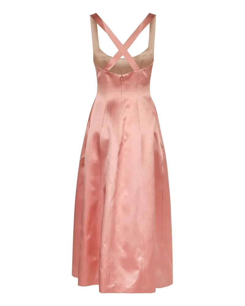 Philosophy Di Lorenzo Serafini Women's Dress Cross Back Pink Acetate Pink