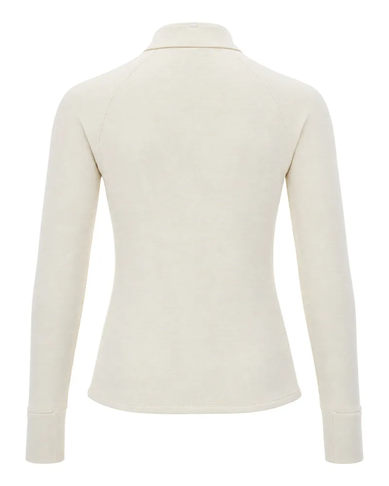 New Balance Half-Zip Performance Top Sweater — Beige Beige