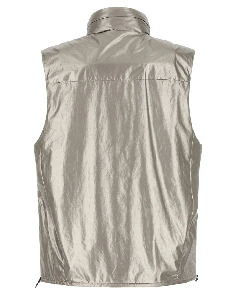 C.P. Company Men's Silver Polyester Sleeveless Jacket Clothing Silver