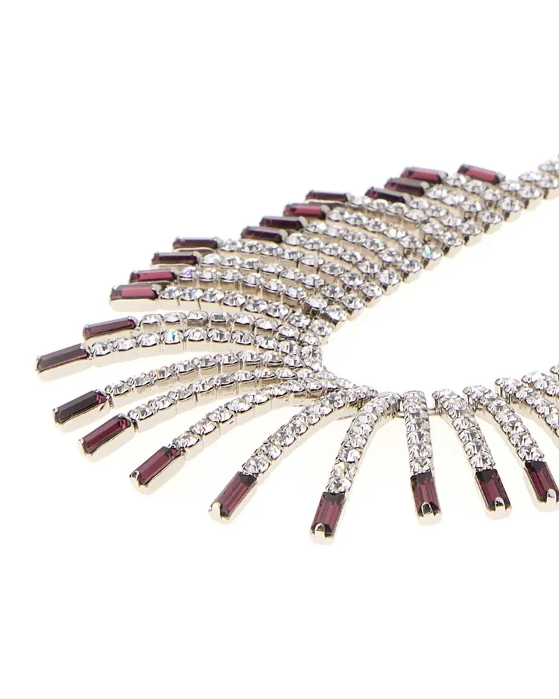 Alessandra Rich Women's Embellished Metal Necklace Crypurplesilver Collane Necklaces Silver