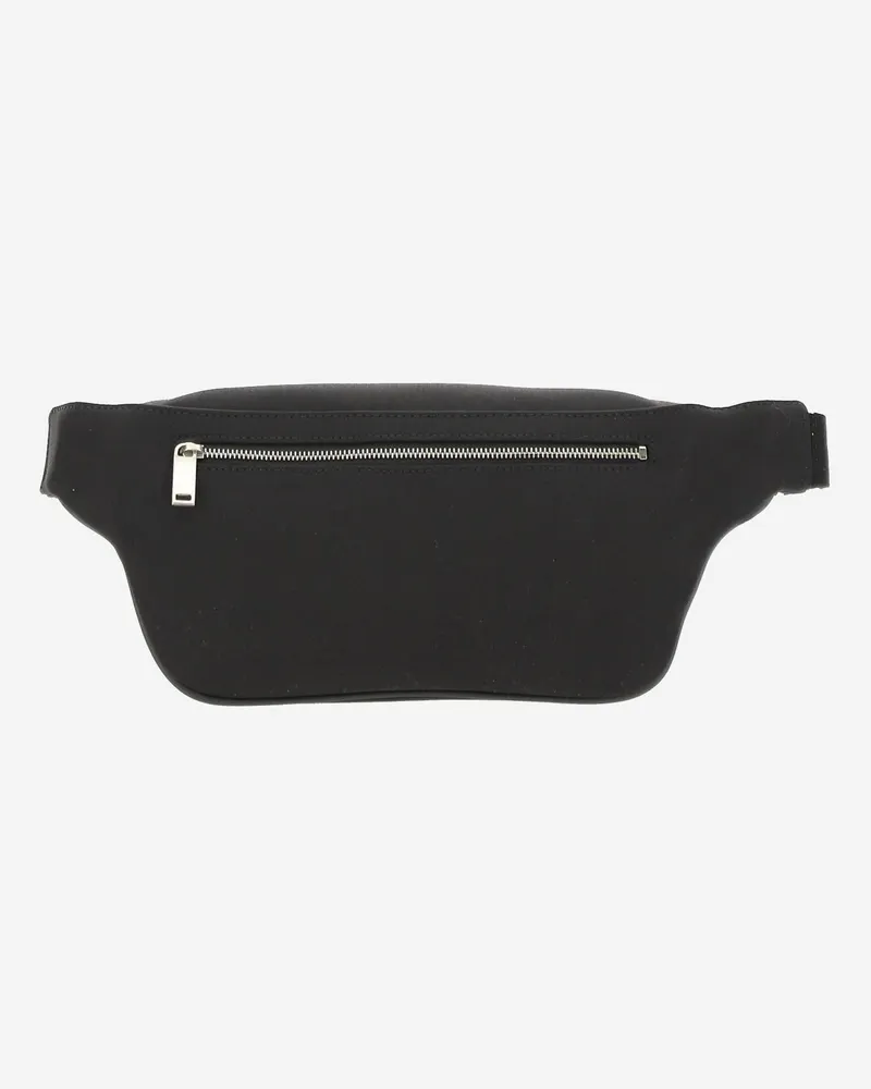 Saint Laurent Men's Canvas Pouch With Zip Closure Black Polyamide Belt Bags Black
