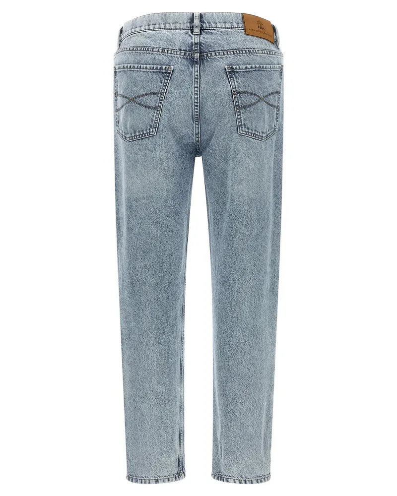 Brunello Cucinelli Five-Pocket Denim Jeans — Light Blue Light