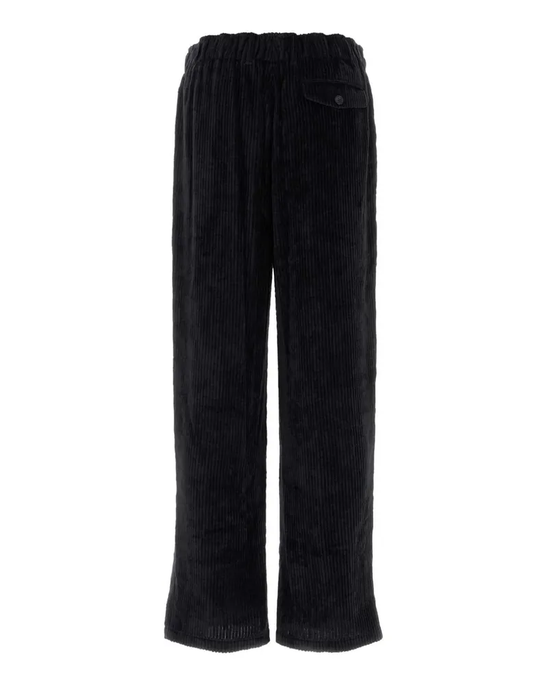 Giorgio Armani Corduroy Wide-Leg Trousers — Anthracite Anthracite