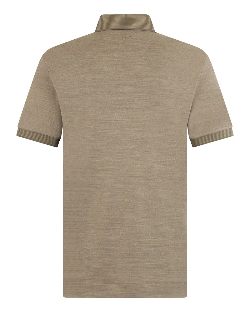 HUGO BOSS Cotton-Wool Blend Polo Shirt — Beige Beige