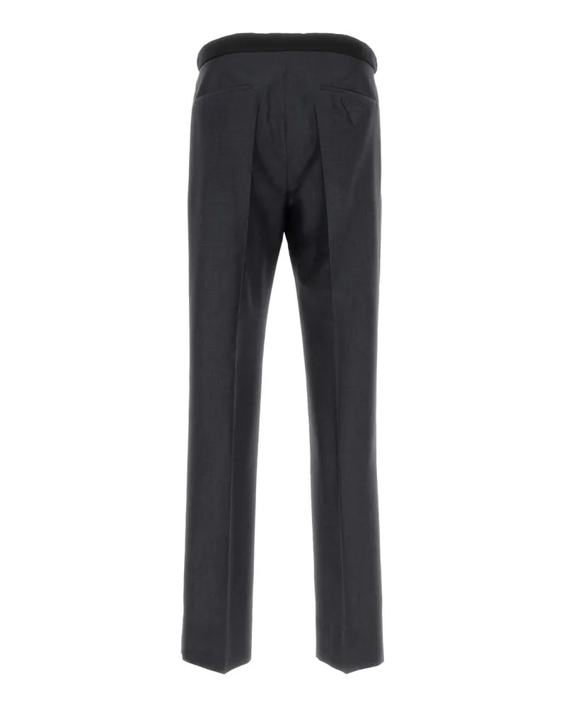 Prada Men's Charcoal Mohair Blend Pant Antracite Exterior: Wool Pantaloni Gray