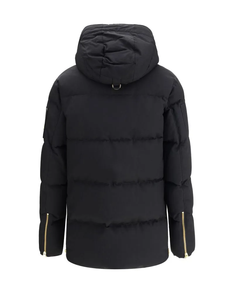 Moose Knuckles Men's Black Cotton Coat Clothing Black