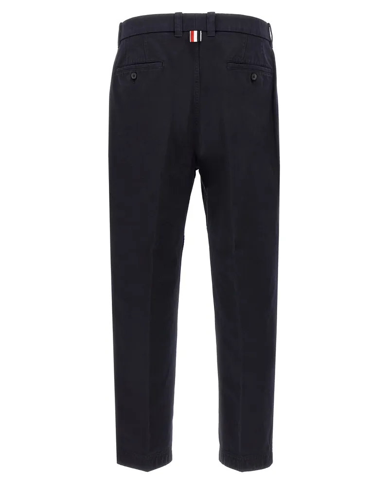 Thom Browne Men's Blue Cotton Casual Pants Blue
