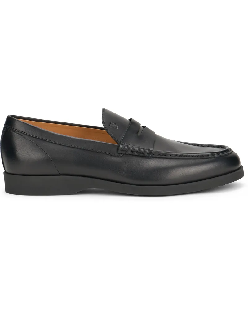 TOD'S Men's Loafers Slip-On Black Leather Black