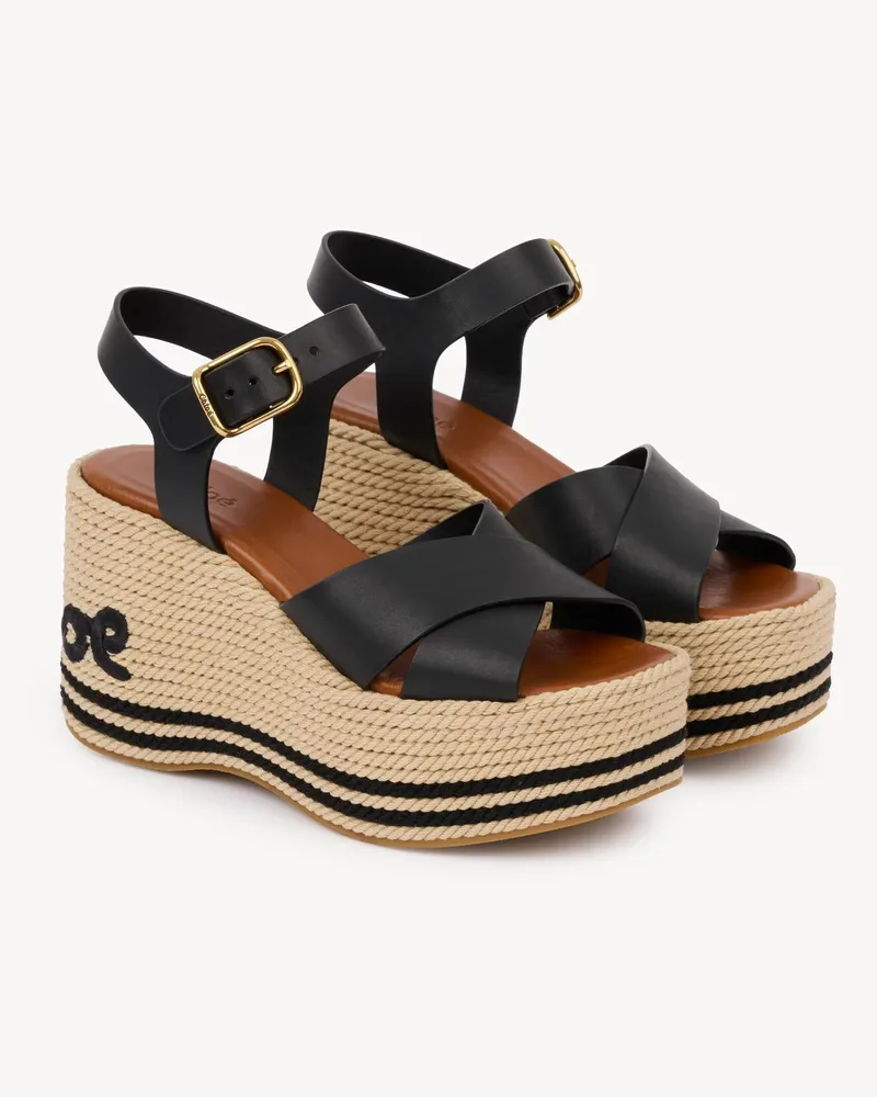 Chloé Women's Sandales Compensées Noires Black Sandal Black