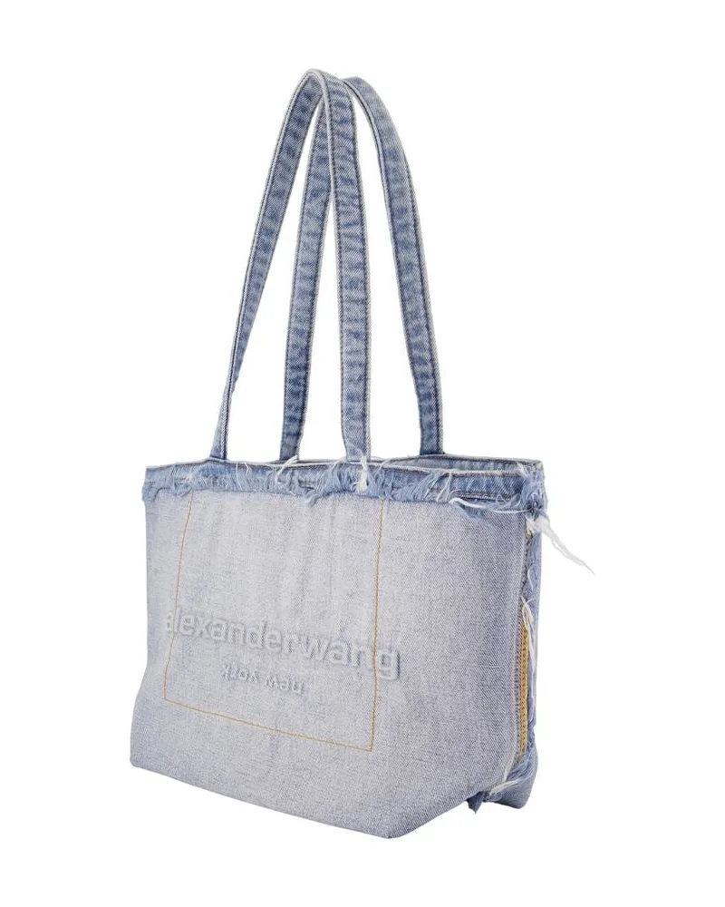 Alexander Wang Women's Punch Medium Tote -  Cotton Blue Bags Totes-Shopping-Bags Blue