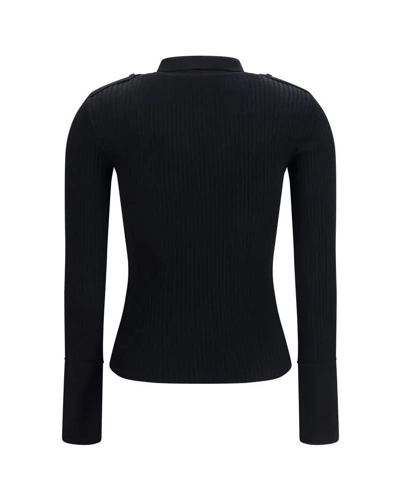 Courrèges Women Black Viscose Dress Shirt Black