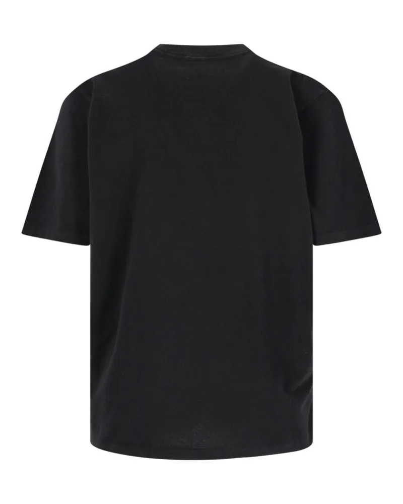 Chloé Women's Flamingo Graphic Print T-Shirt Black Cotton Black