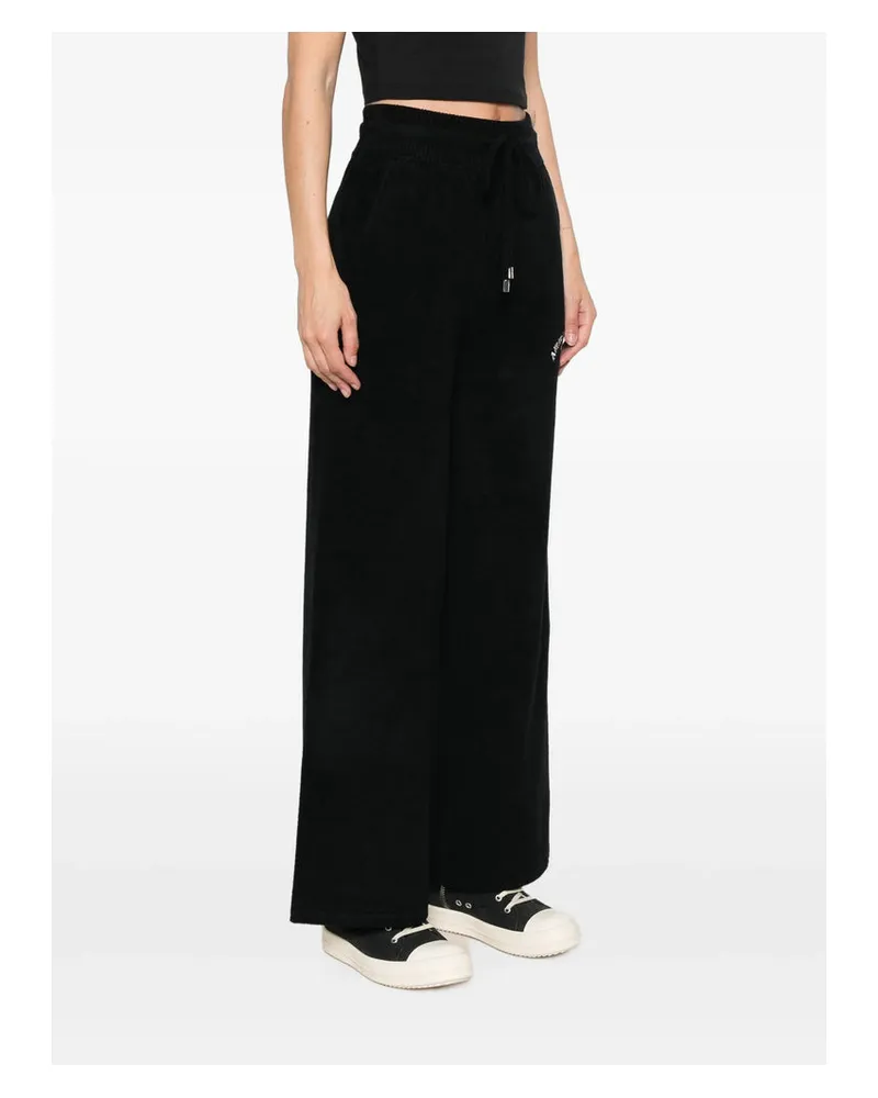 Amiri Logo-Embroidered Viscose Track Pants — Black 