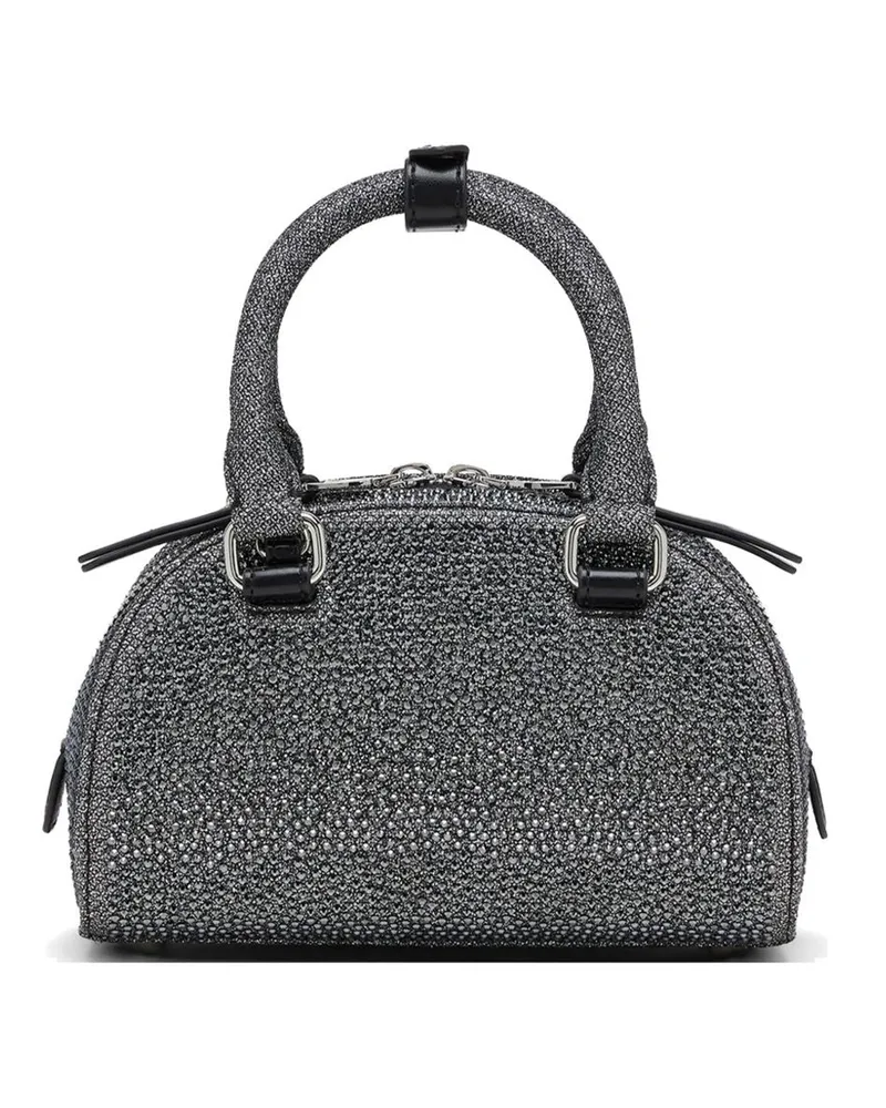 Diesel Women's Mini Shoulder Bag 1dr Dome Gunmetal Handbags Hand Gray
