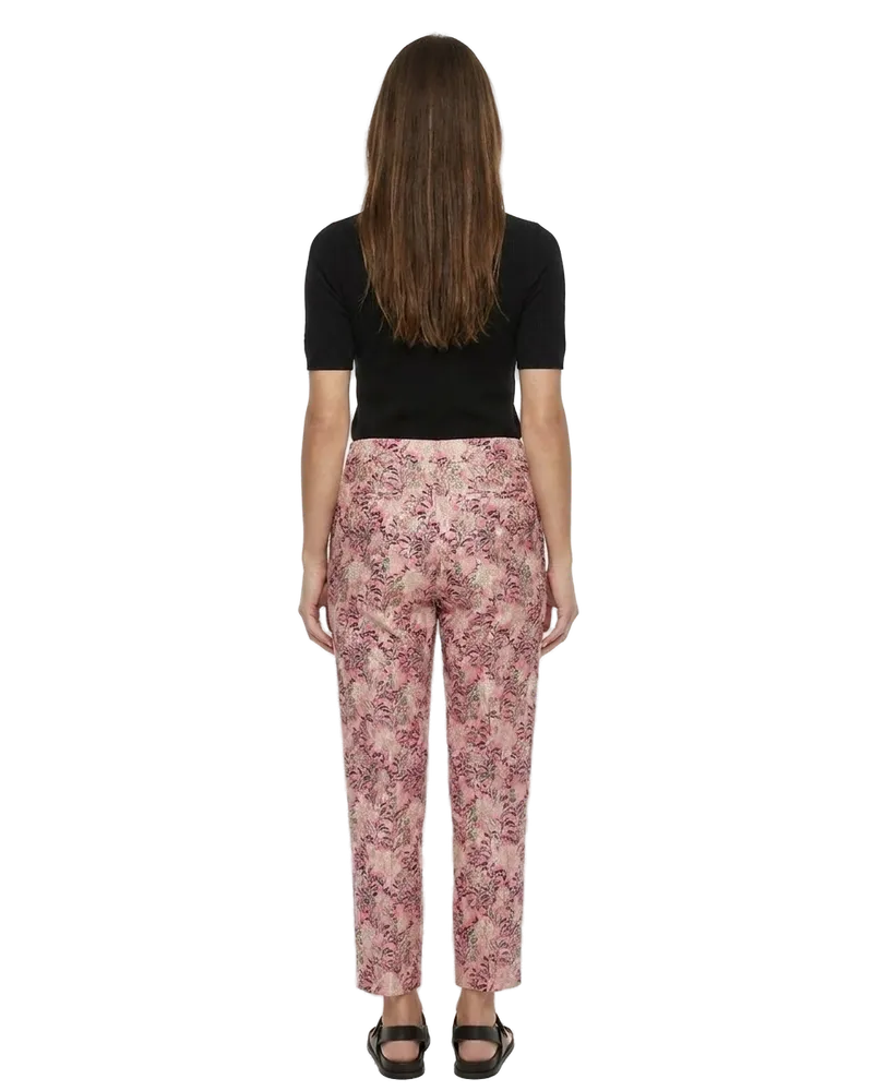 Dolce & Gabbana Women's Multicolor Cotton Casual Pants Pink