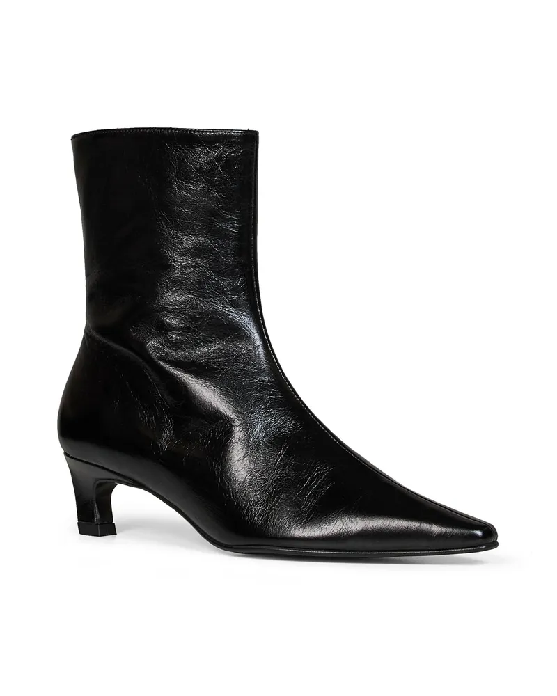 Alohas Women's Ankle Boots Ambar Rift Black Leather Sustainable Black