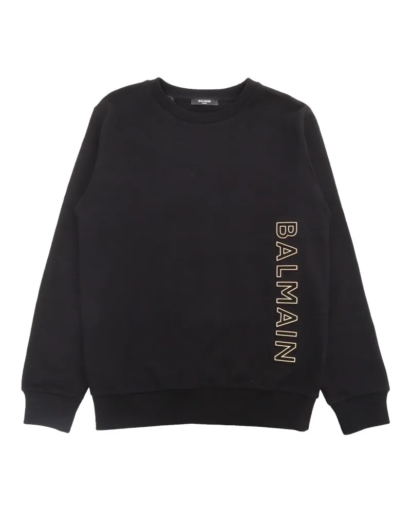 Balmain Cotton Sweatshirt — Black Black