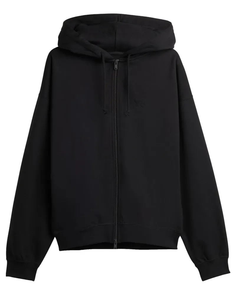 adidas Cotton-Blend Hoodie Sweatshirt — Black Black