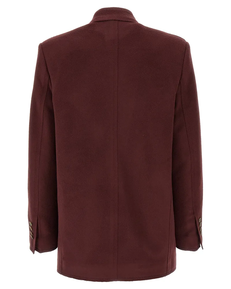 Etro Women Bordeaux Wool Blazer Clothing Burgundy