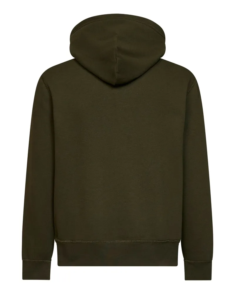 Ralph Lauren Men's Hoodie Olive Green Cotton Blend Sweatshirts Sweater Green
