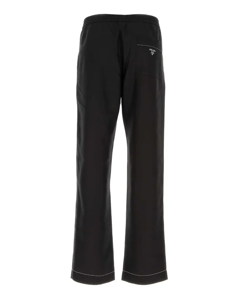 Prada Men's Black Silk Pyjama Pant Nero Pantaloni Black