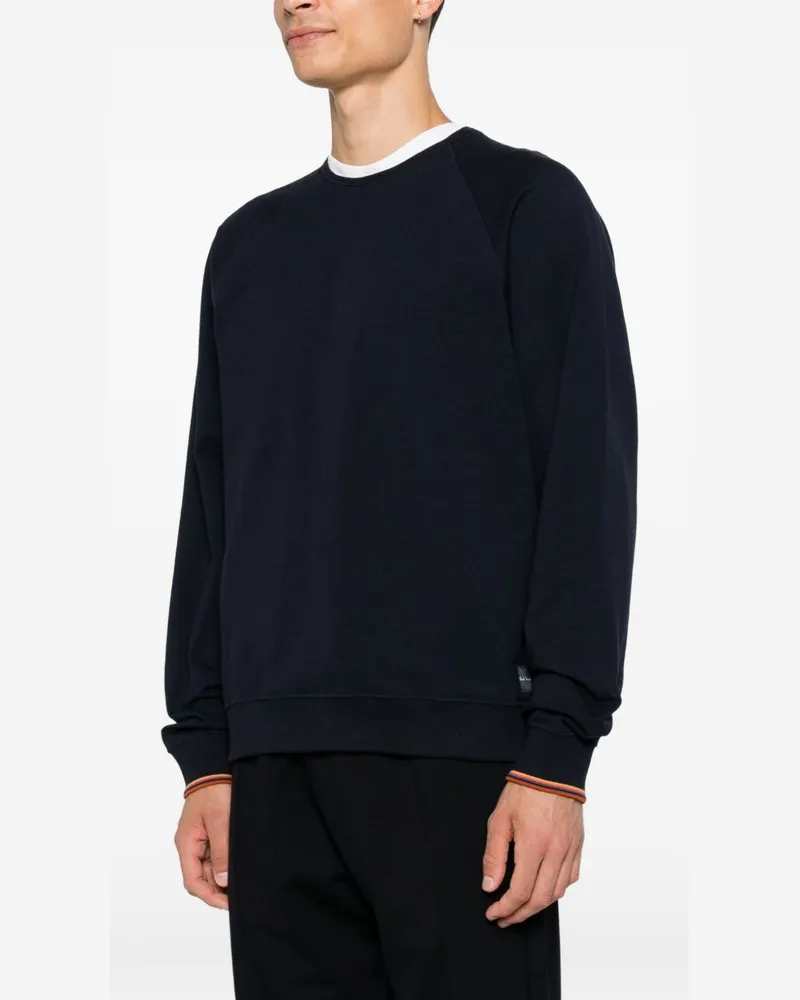 Paul Smith Artist Stripe Cotton Sweatshirt — Navy Navy