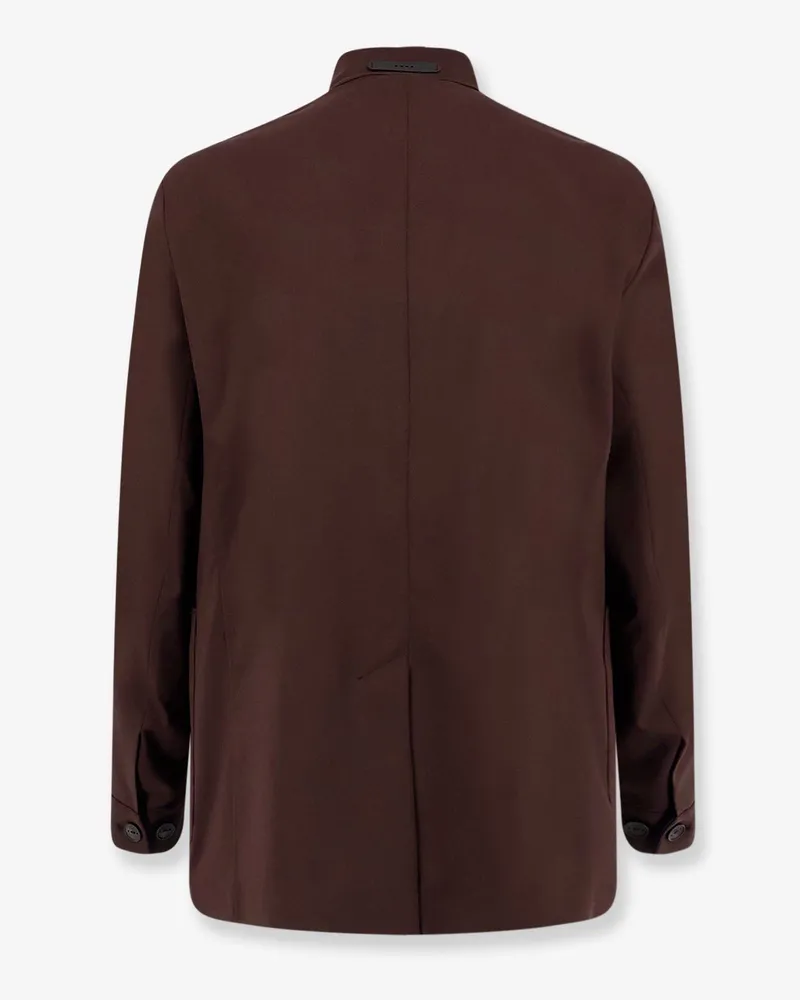 Hevò Men's Jacket Casalvecchio Brown Wool-Blend Polyester Brown