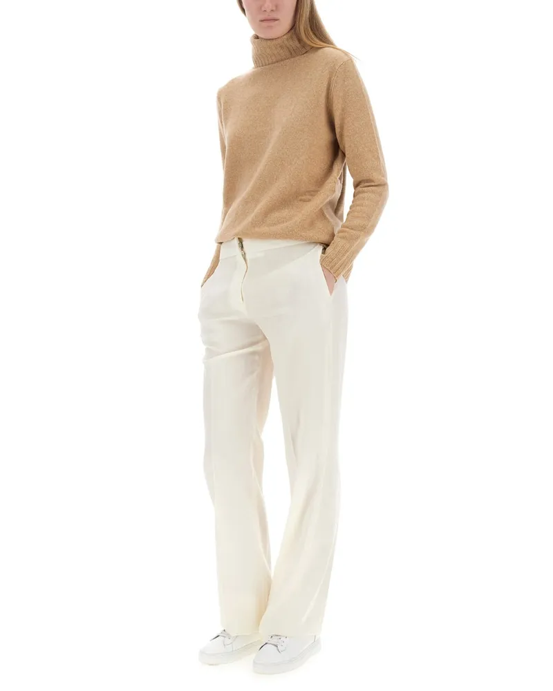 ASPESI Wool Jersey Sweater — Beige Beige