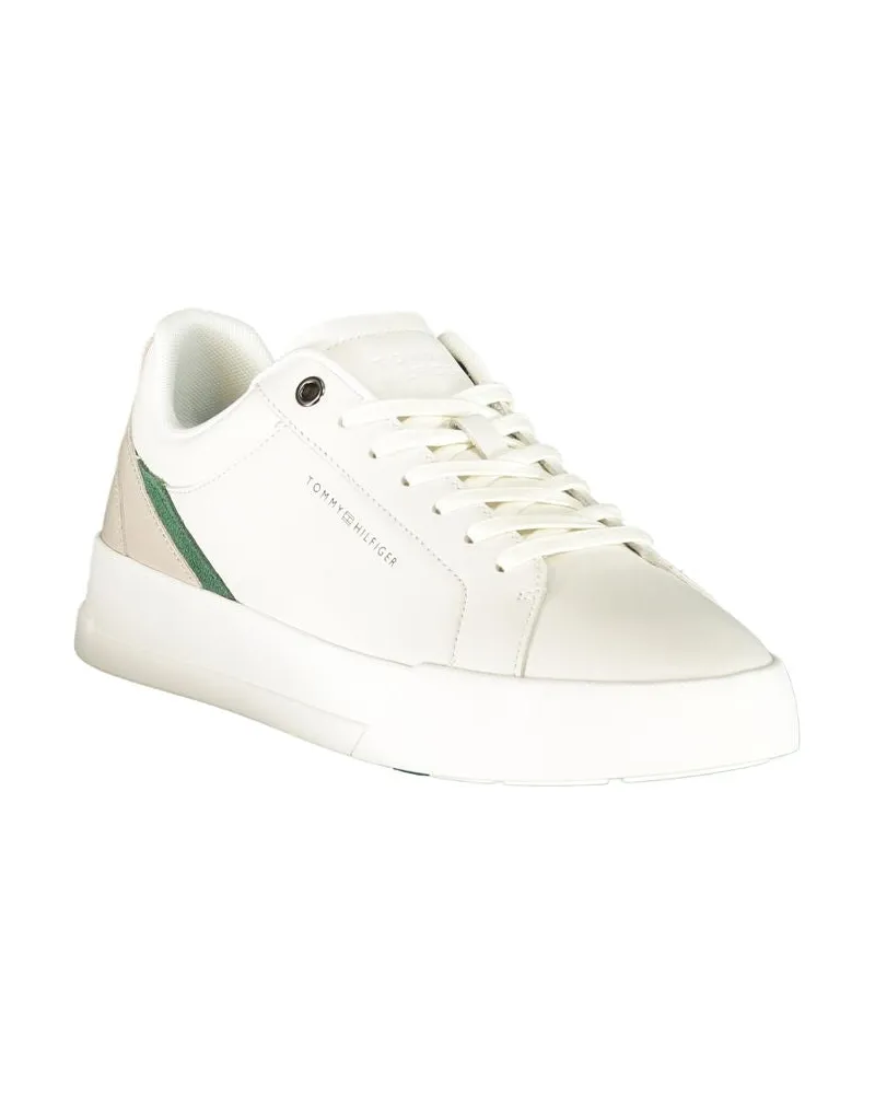 Tommy Hilfiger Leather & Polyurethane Sneaker — White White