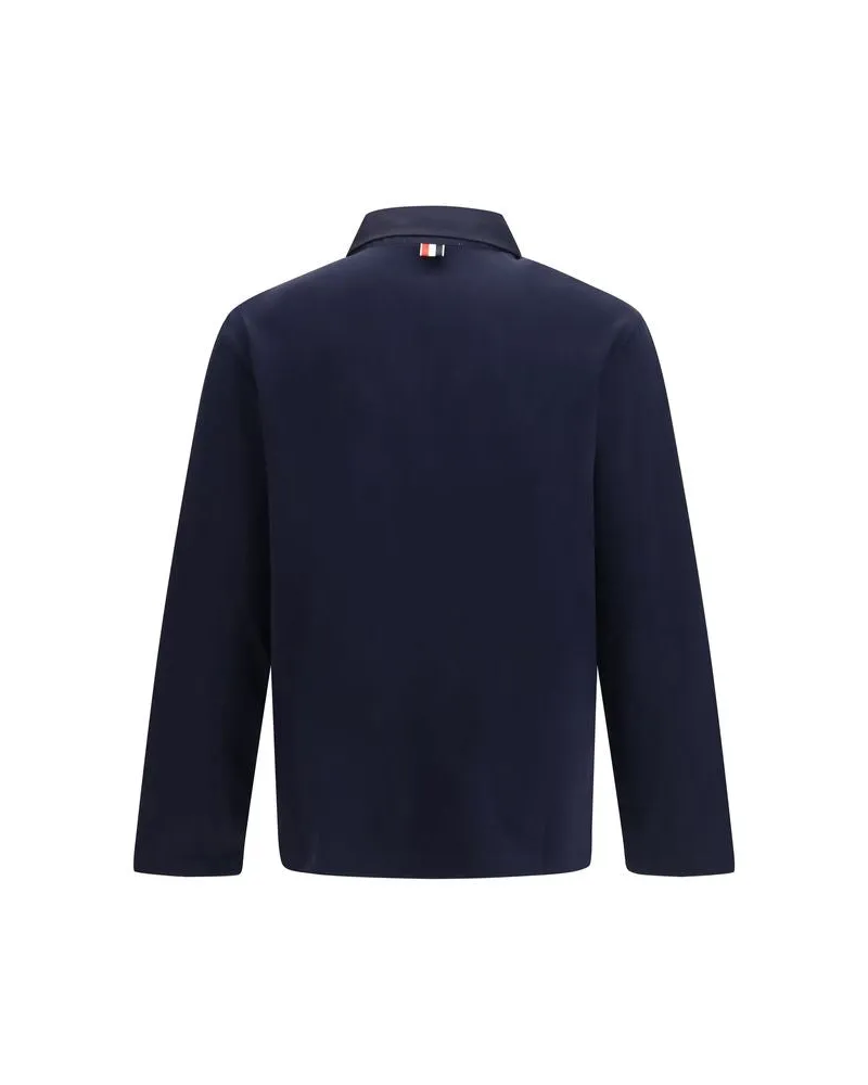 Thom Browne Polo Shirt — Gray Gray