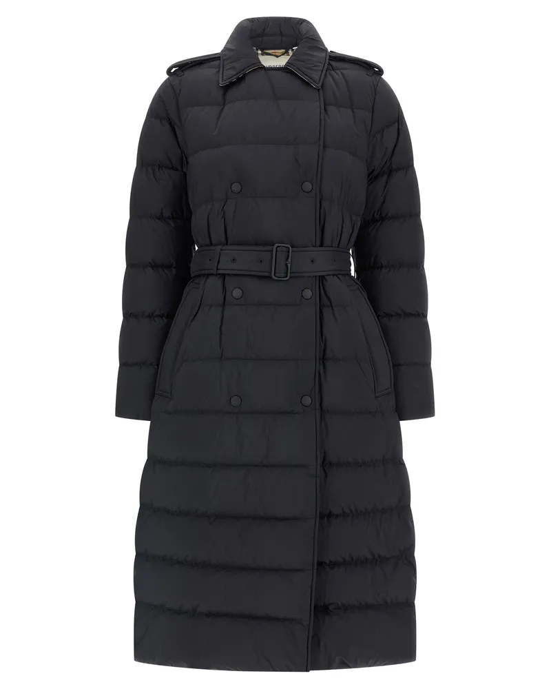 Burberry Women's Black Polyamide Coat Clothing Black