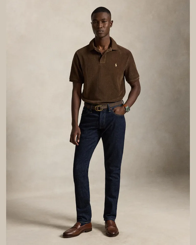 Ralph Lauren Cotton Ribbed Polo — Brown Brown
