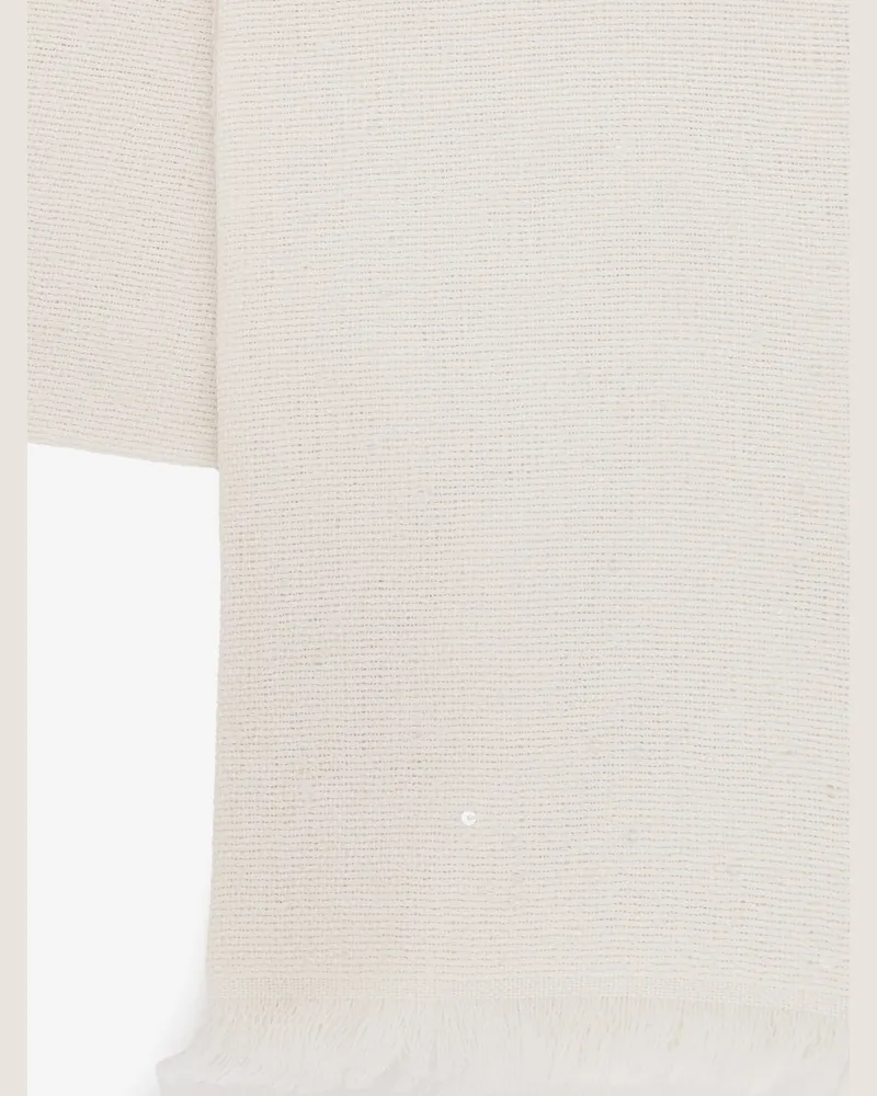 Brunello Cucinelli Women's Scarf Cashmere And Silk White Scarfs White