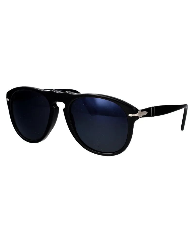 Persol 0PO0649 Pilot Acetate Sunglasses — Black Black