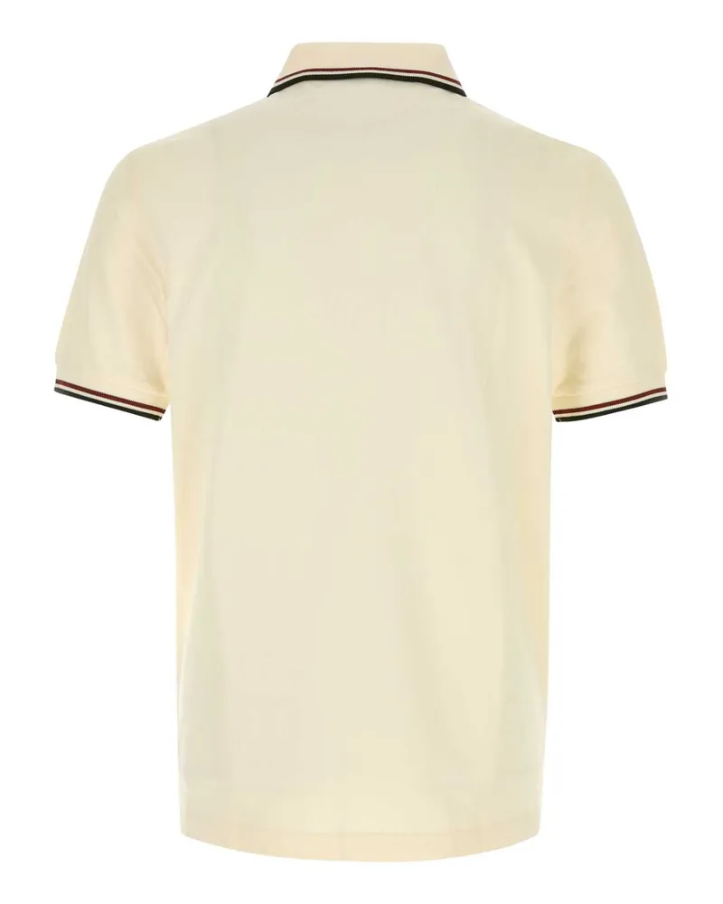 Fred Perry Men's Ivory Piquet Polo Shirt Ecrbrndyngreen Exterior: Cotton T-shirts And Polos Beige