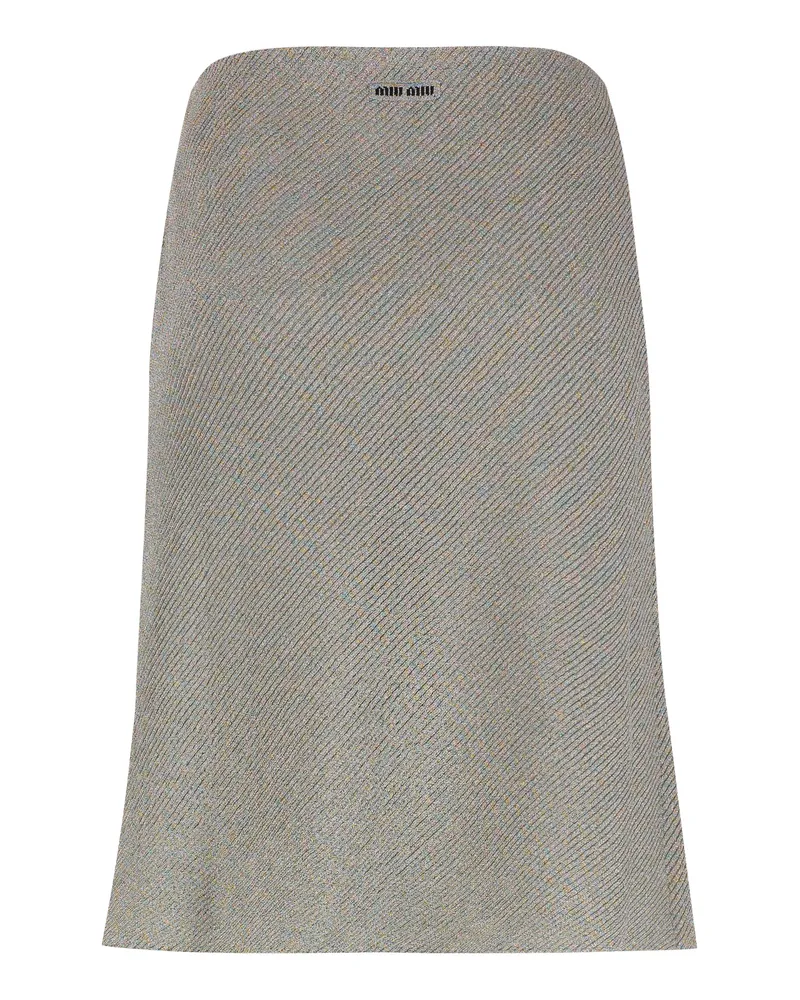 Miu Miu Women's Knit Mini Skirt Multicolour Viscose Multicolor