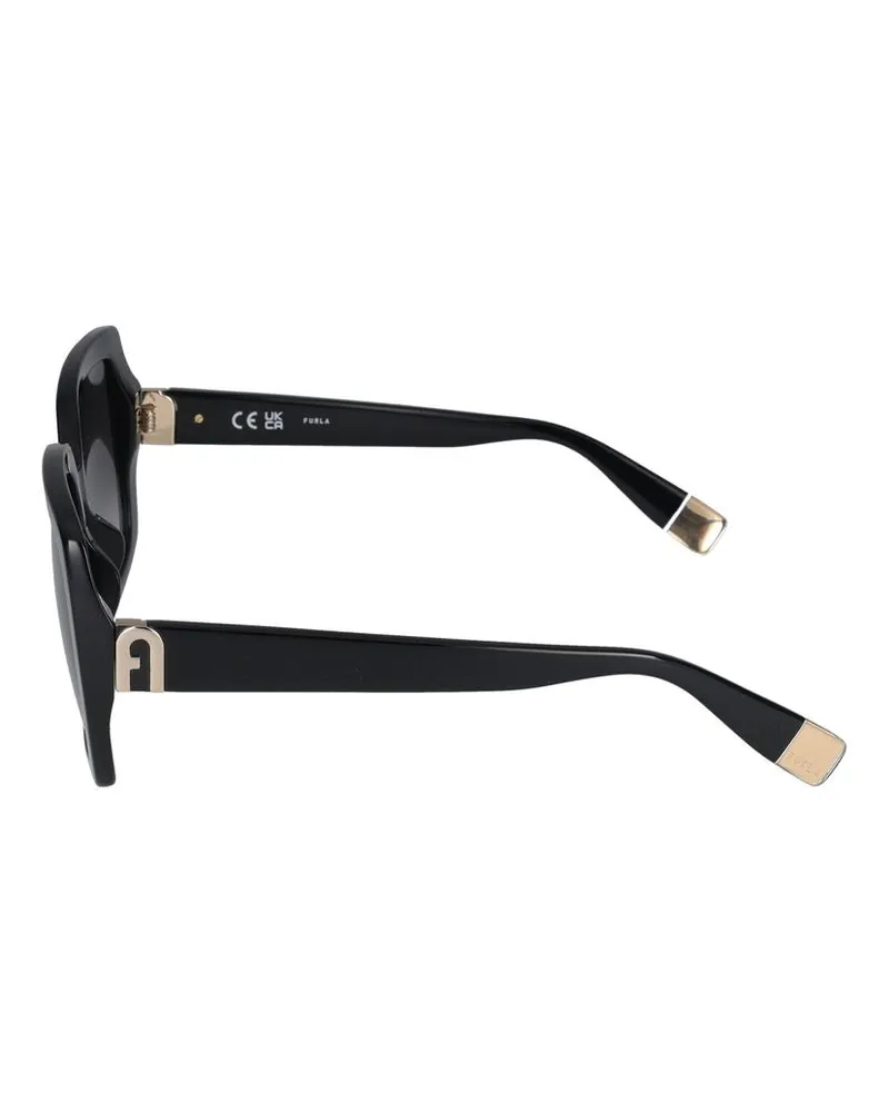 Furla Women's Sunglasses Sfu707 0700 Nero Lucido 17-140 Acetate Black
